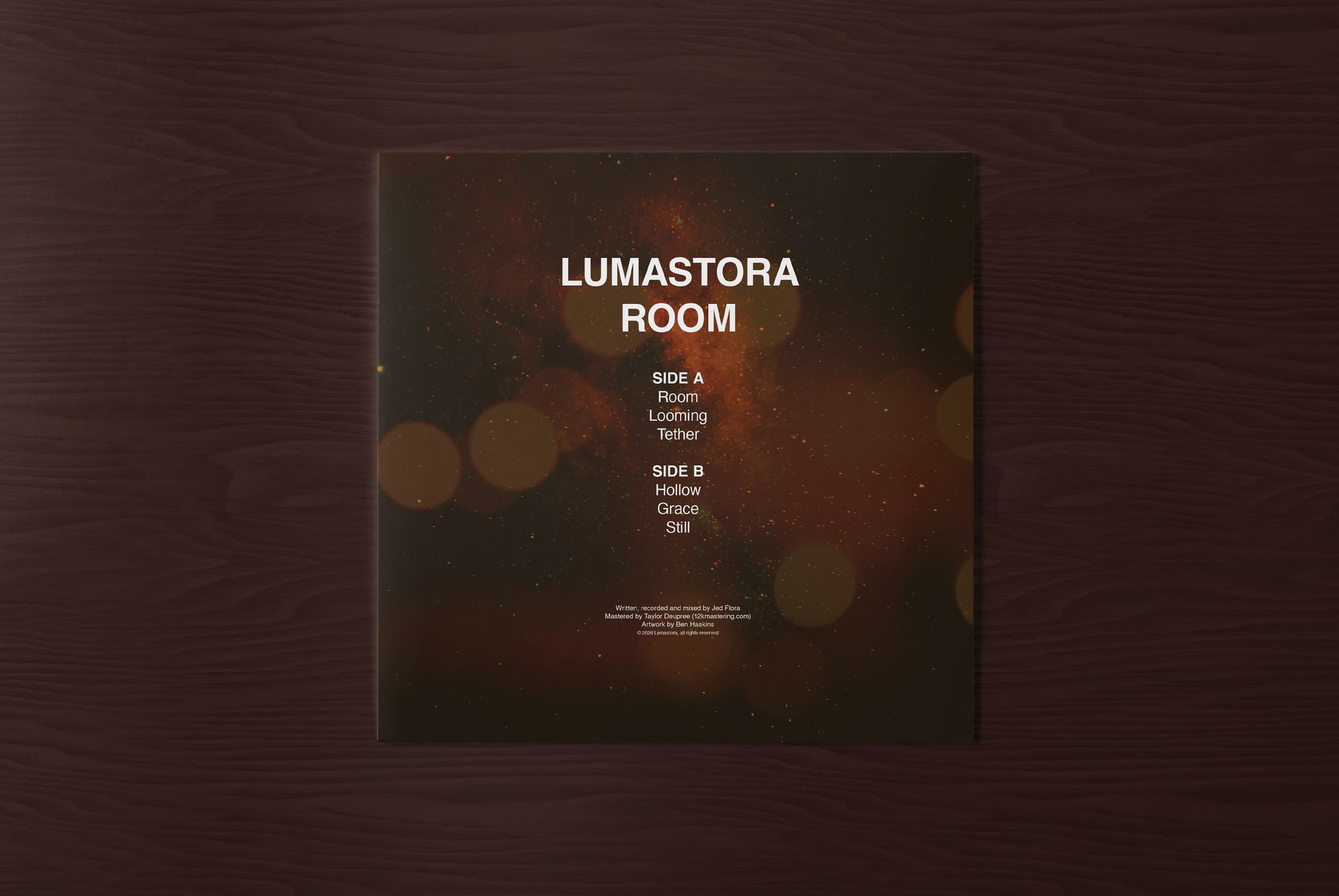 Album cover graphic design for an Arizona musician Lumastora.