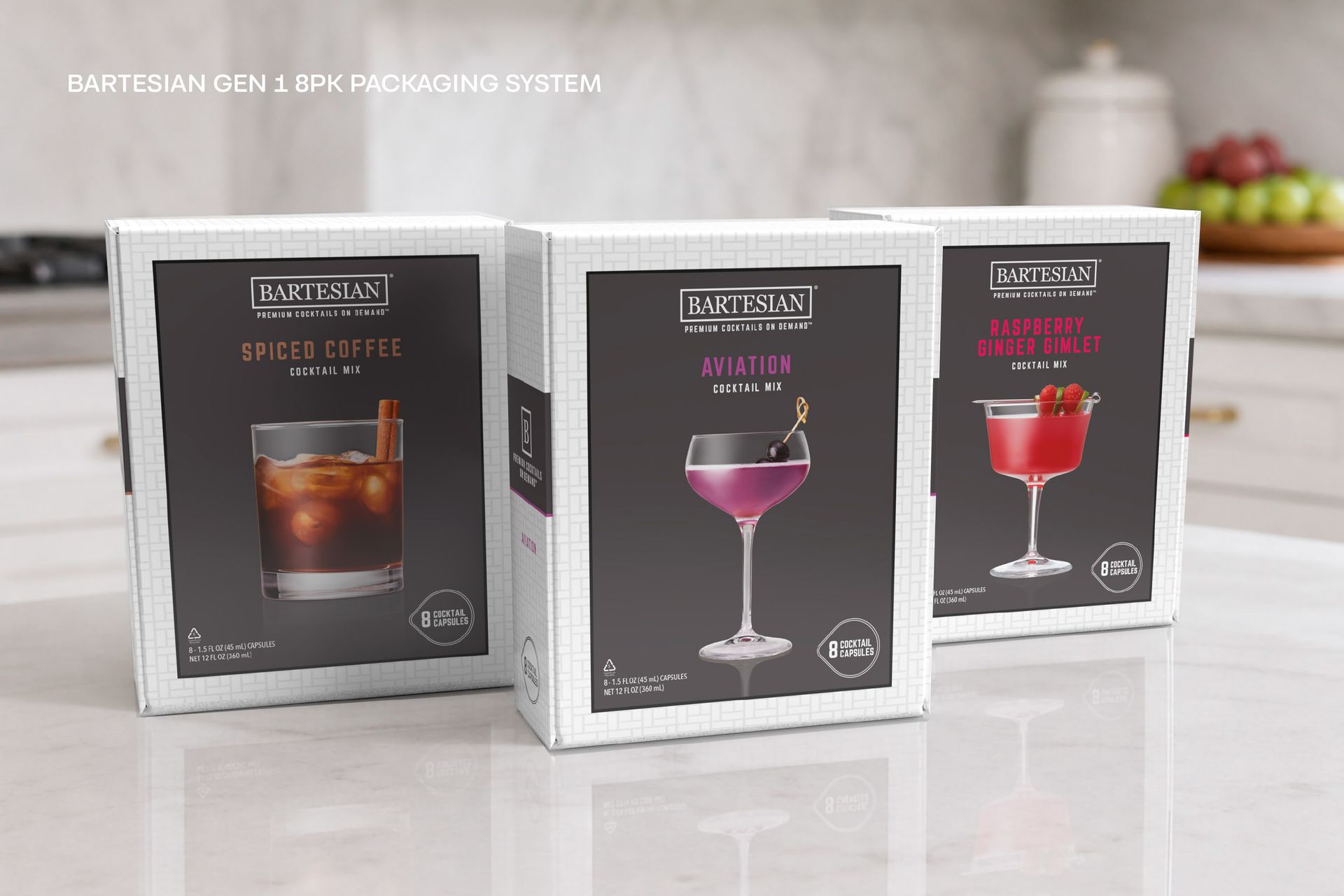 Alcohol capsule - 8 capsule packaging design