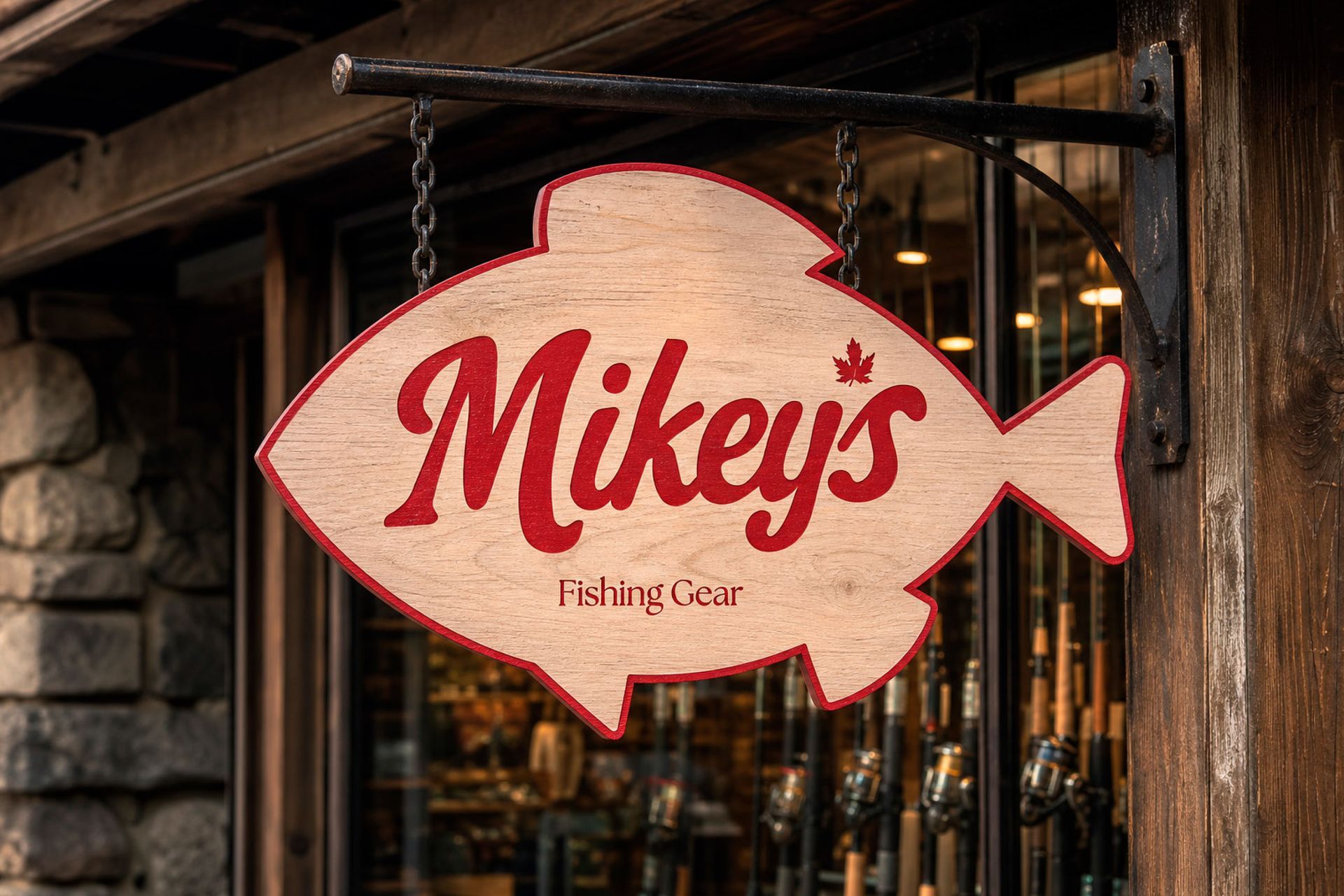 Mike's branding - embroidered badge logo