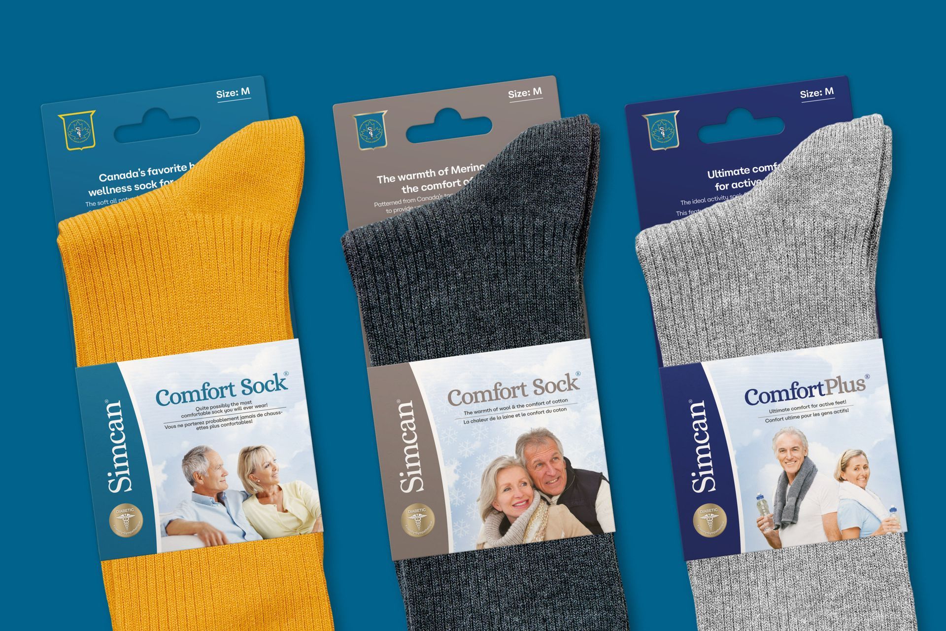 Simcan socks packaging and product branding strategy
