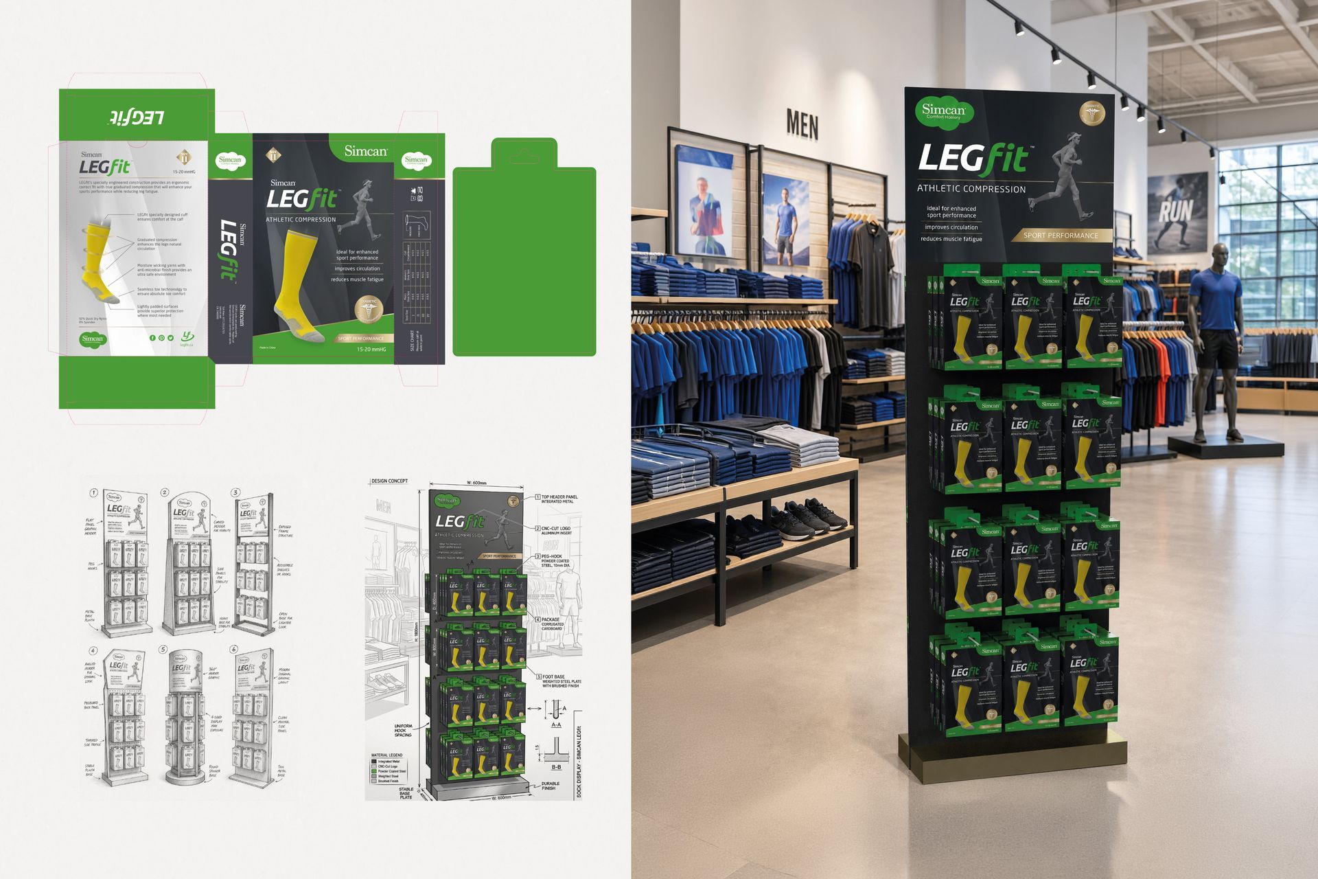 Simcan socks packaging and product branding strategy