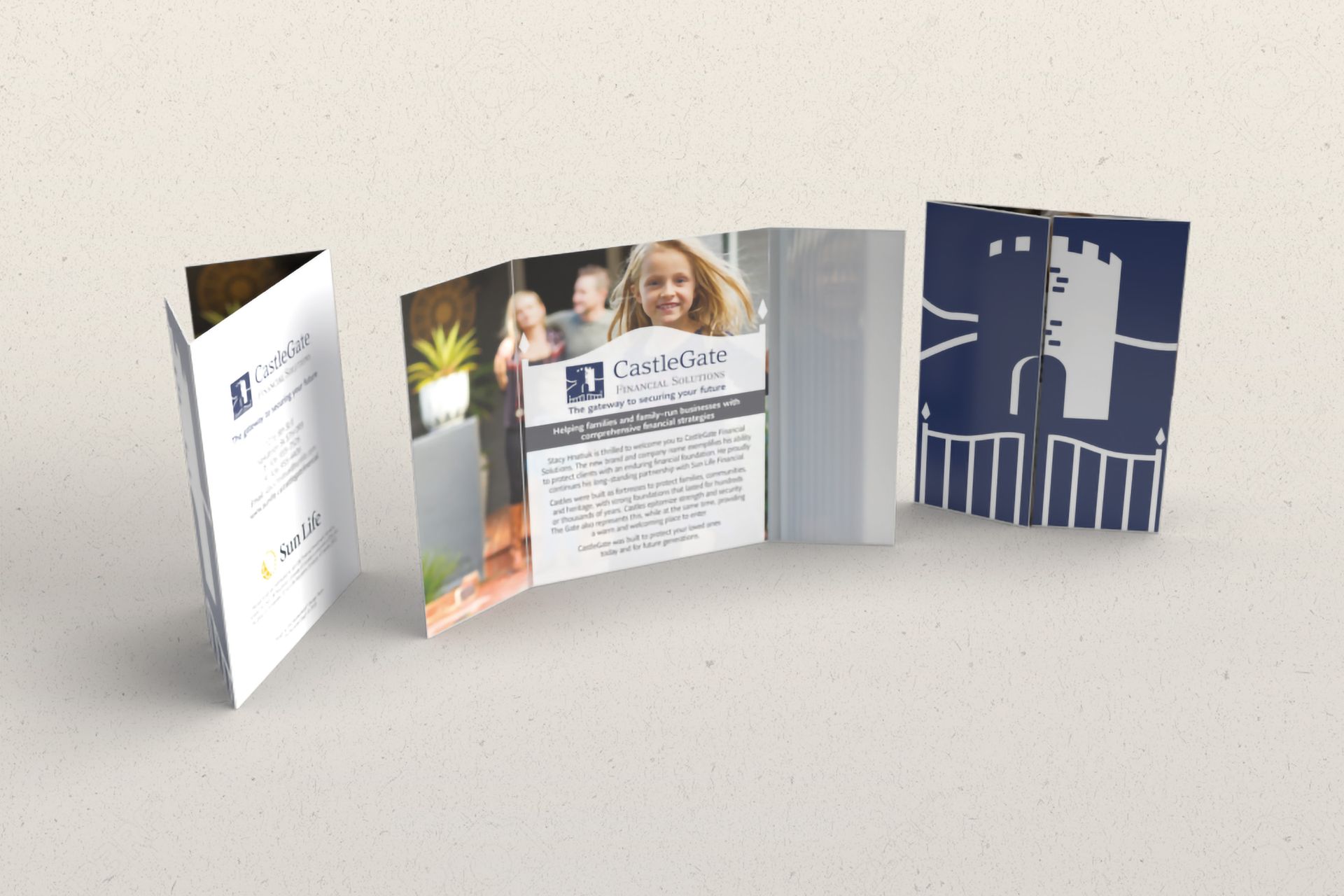 Custom brochure and branding design for financial advisor business.