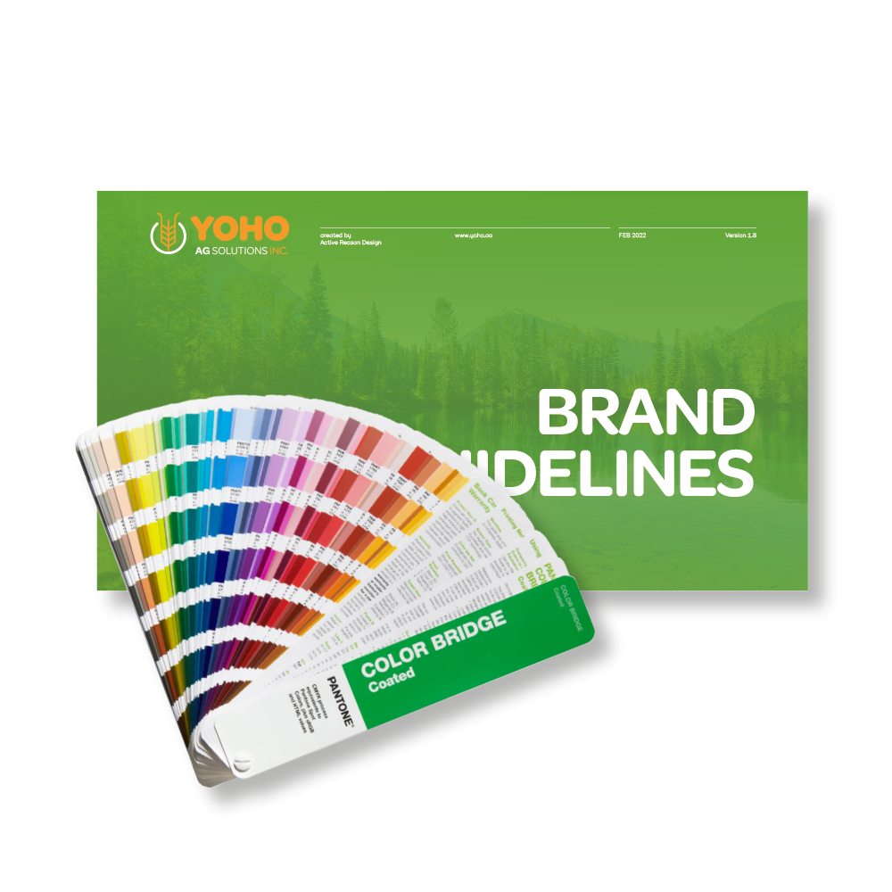 Yoho Ag Solutions brand guide with logo design and branding