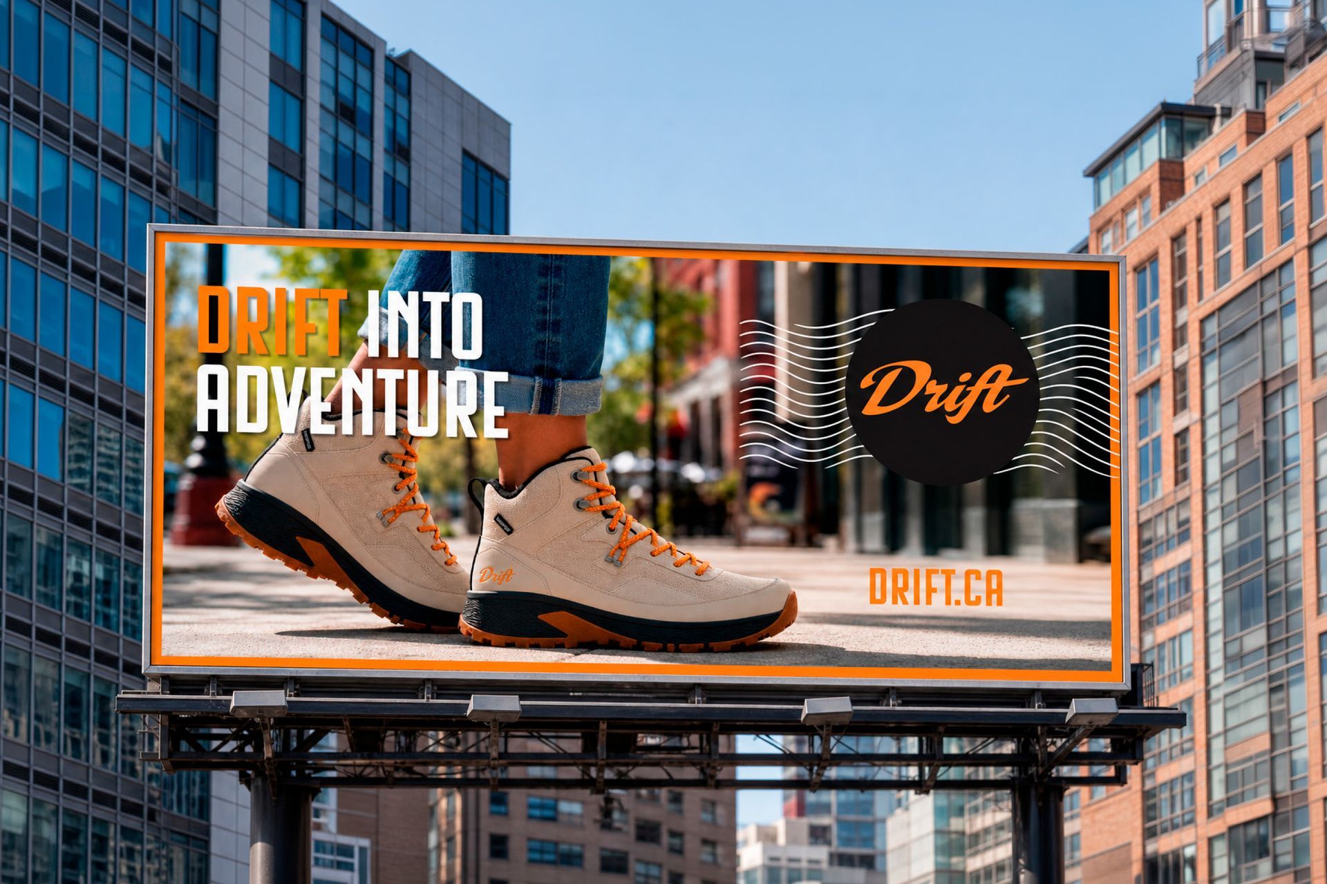 Drift footwear, billboard design