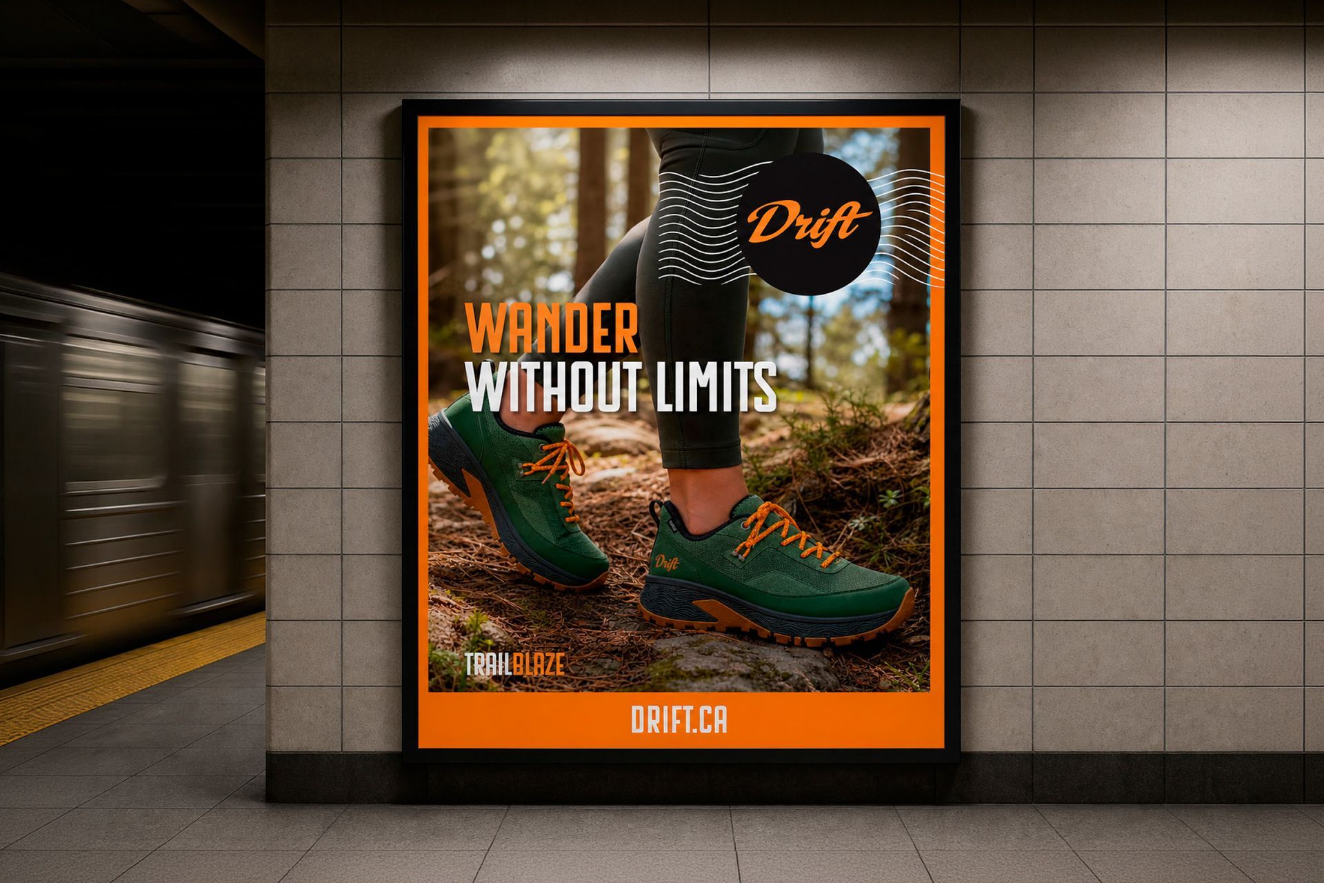 Drift footwear, billboard design