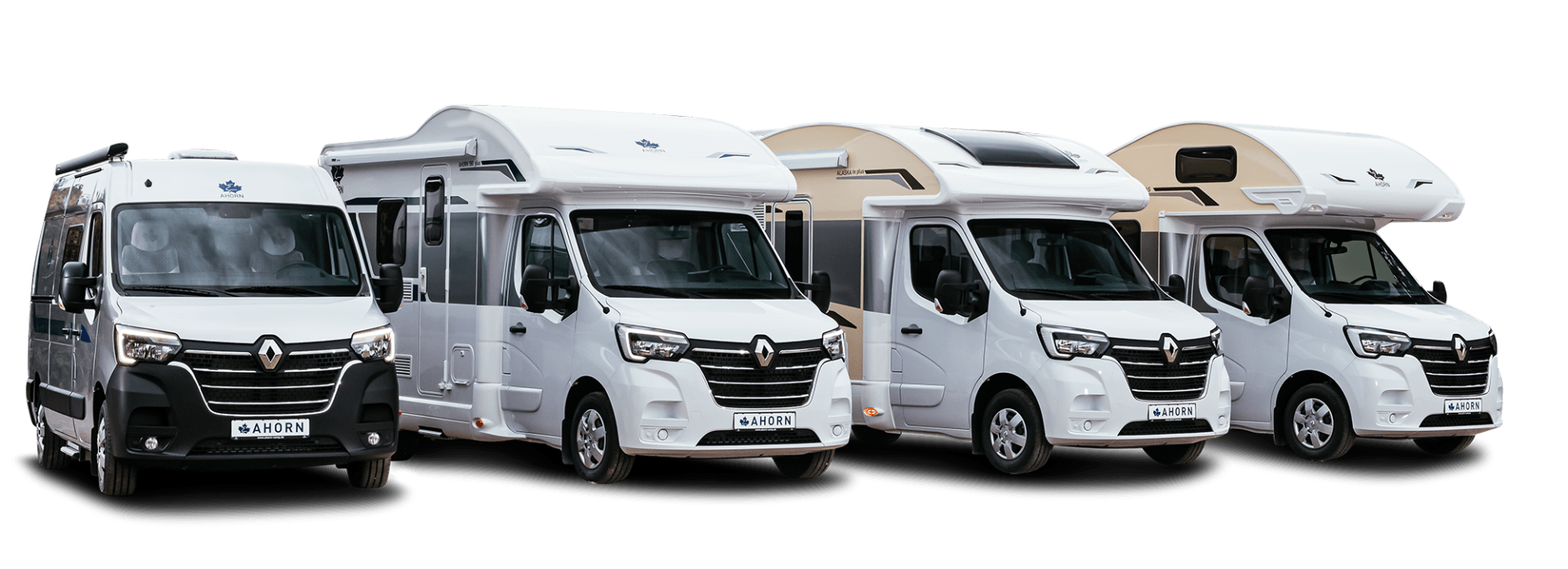 Mehrere Ahorn Camp Wohnmobile auf dem Verkaufsplatz