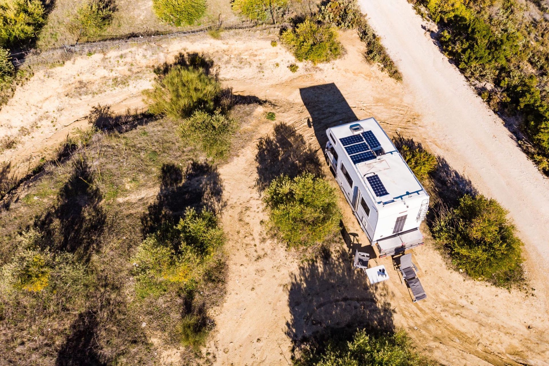 Wohnmobil mit unabhängiger Stromversorgung durch Solar und Akku