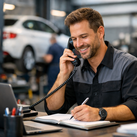Mitarbeiter am Telefon