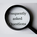 Magnifying glass over the words “Frequently asked Questions” on a white background