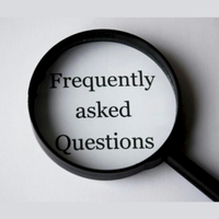 Magnifying glass over the words “Frequently asked Questions” on a white background
