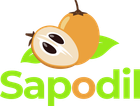 A logo for sapodil shows a fruit cut in half