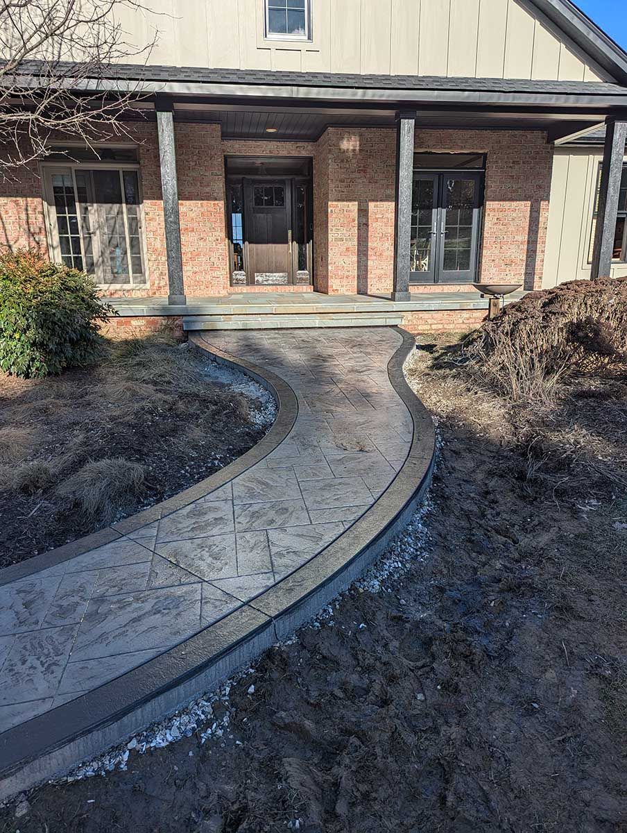 New side walk and porch