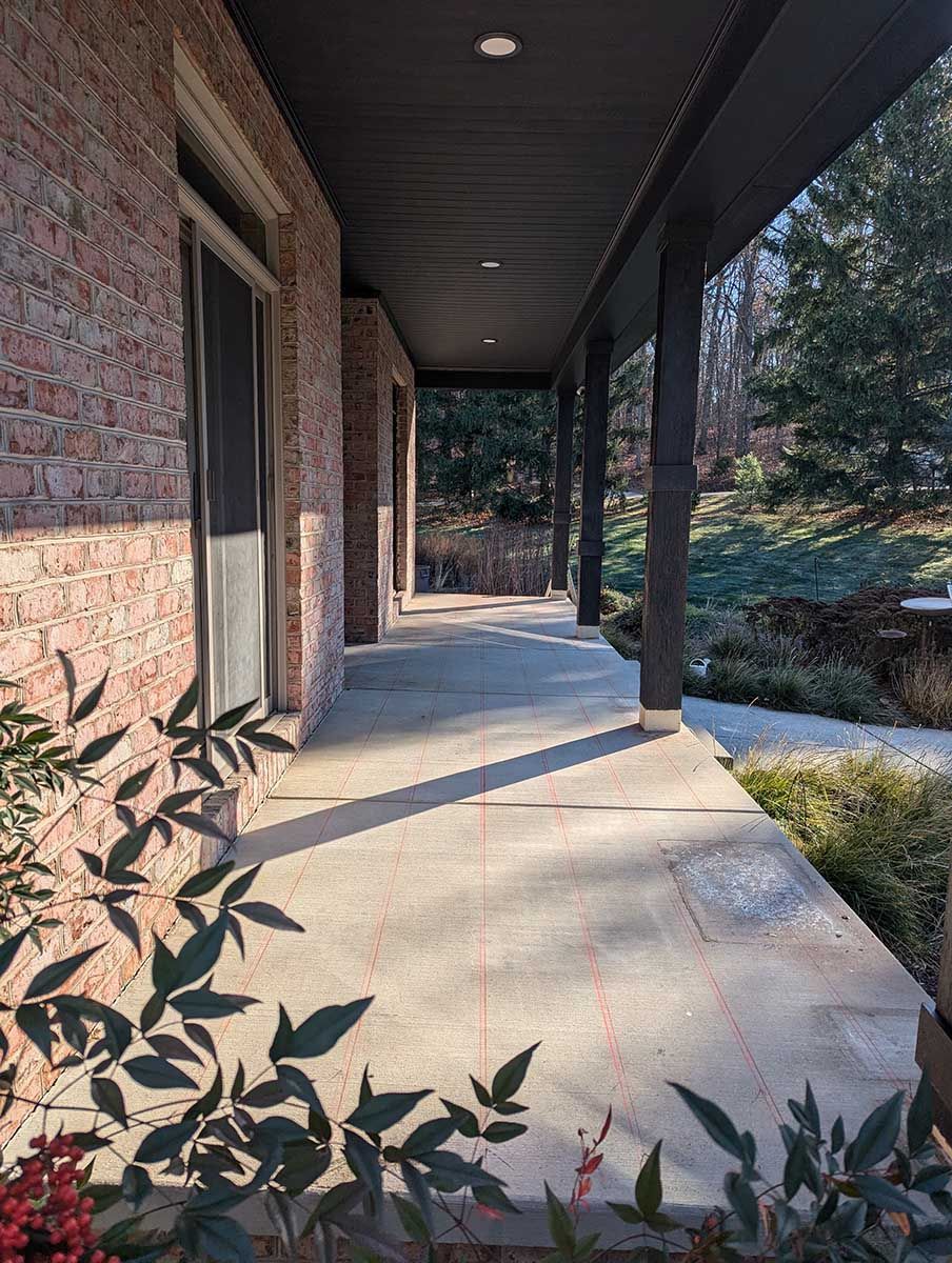 before installation of new porch
