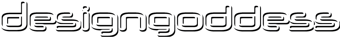Designgoddess logo letters