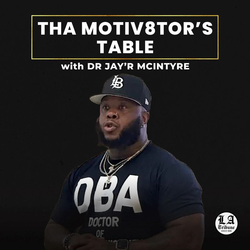 Podcast cover featuring a man in a black cap and OBA shirt on a black background with title text.