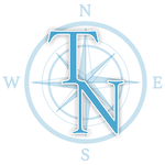 A compass with the letter n in the center