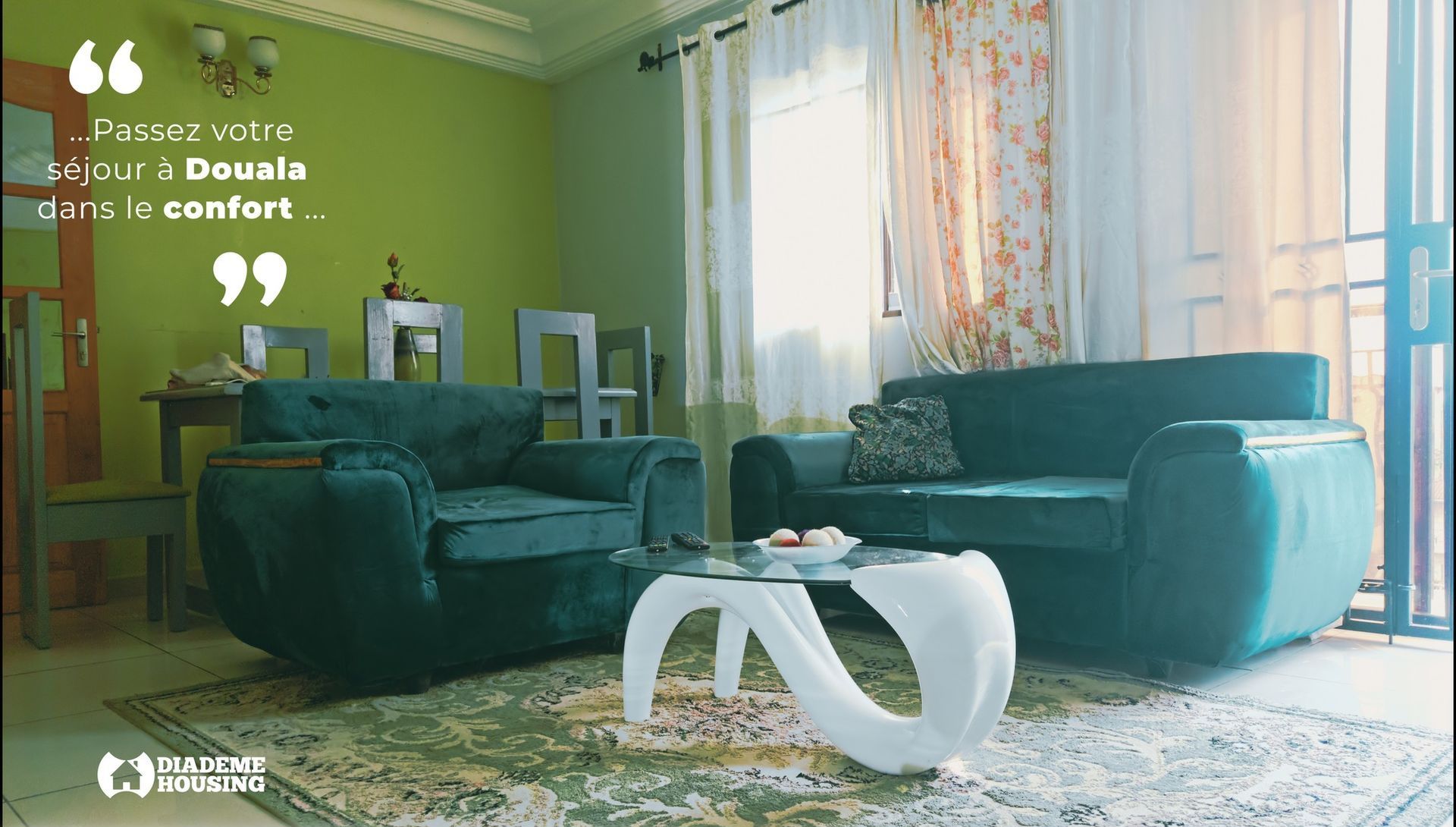 Appartement meublé salon style contemporain