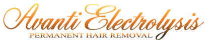 A logo for avanti electrolysis permanent hair removal in somers point, nj