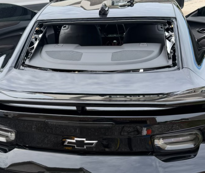 Before Camaro back glass replacement in Baltimore, MD