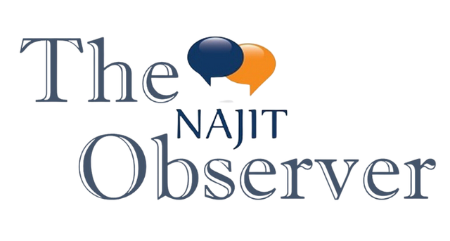 The NAJIT Observer logo with blue and orange speech bubble above text