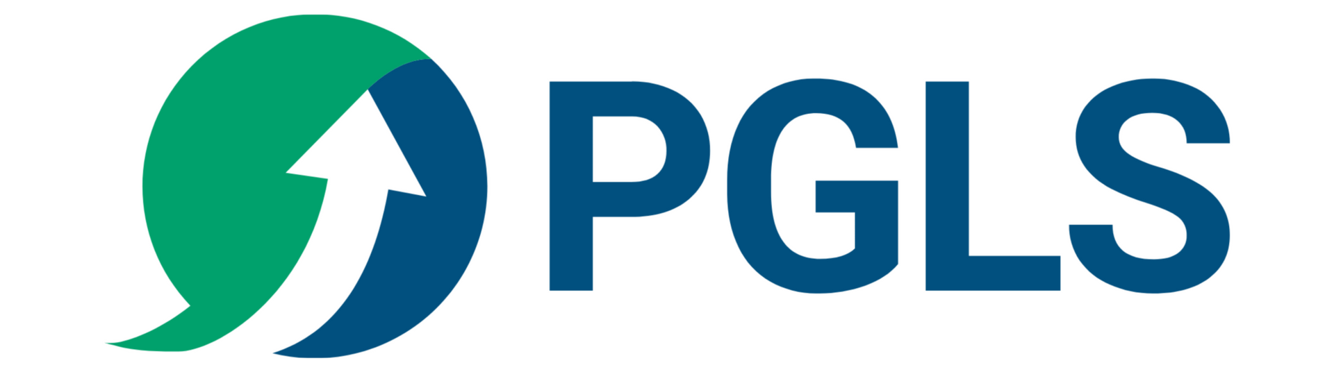 PGLS logo with a teal circular arrow and blue letters on a white background