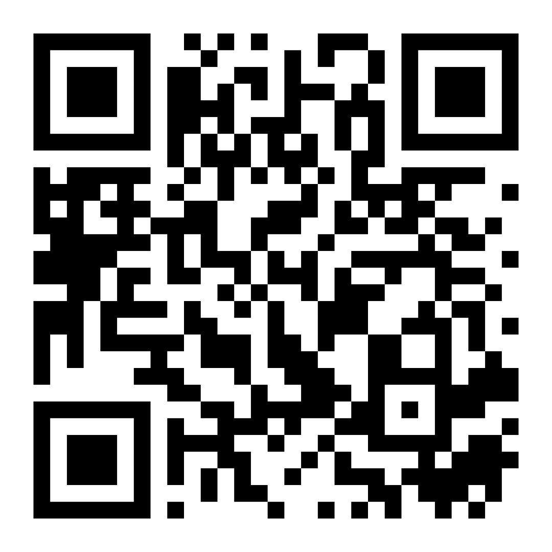 Black-and-white QR code for scanning