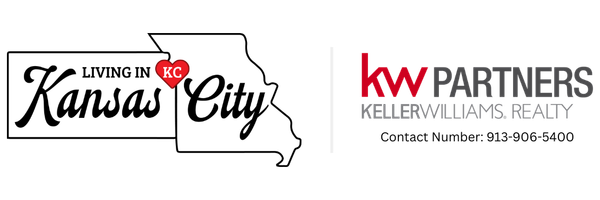 The logos for kansas city living in kansas city and exp realty