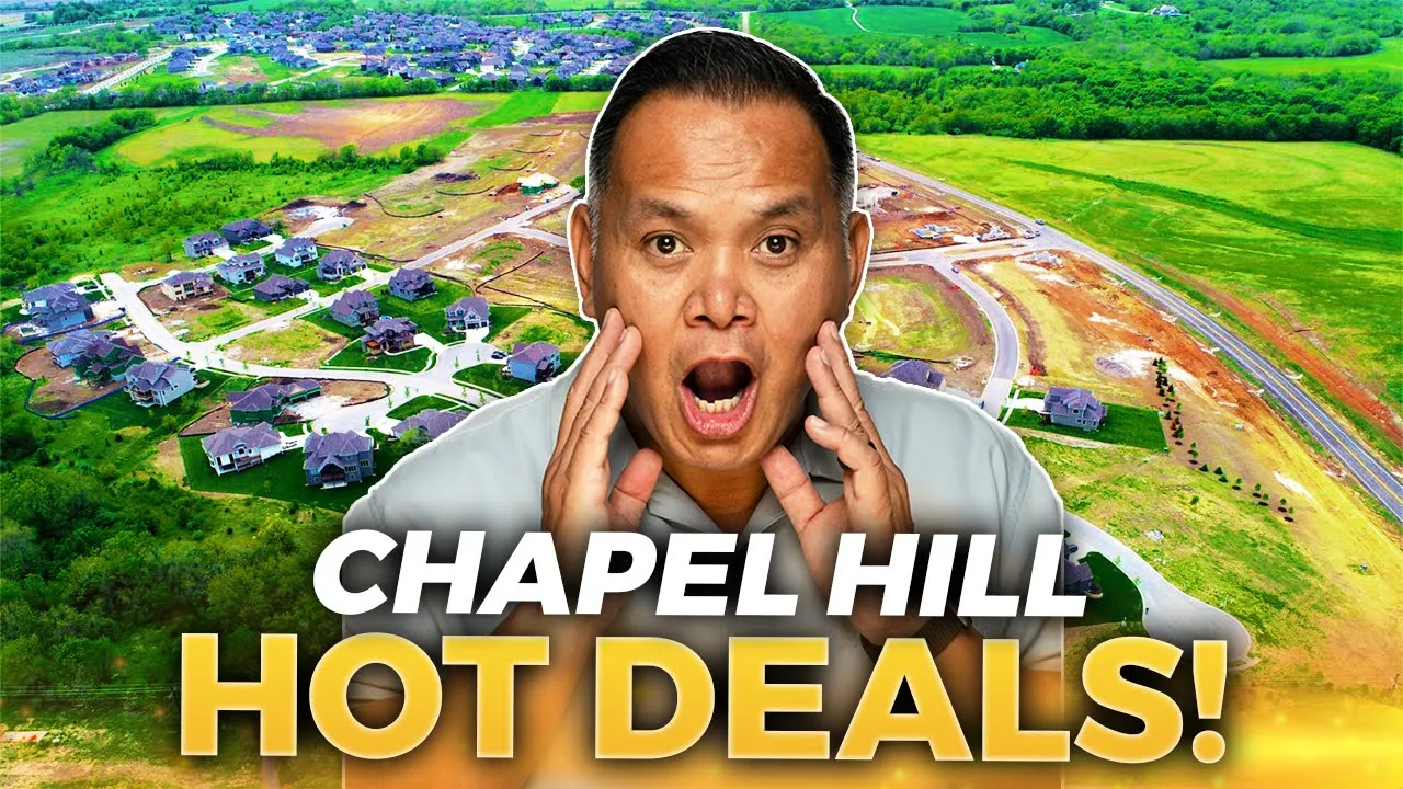 Aerial view of the stunning Chapel Hill community in Overland Park, Kansas, showcasing modern homes 