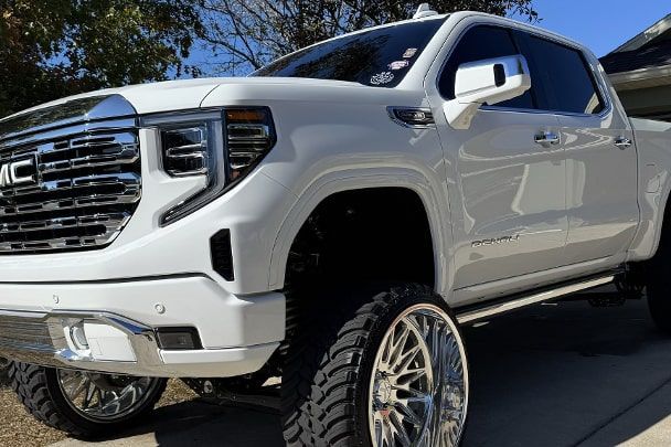 Pristine white clean truck