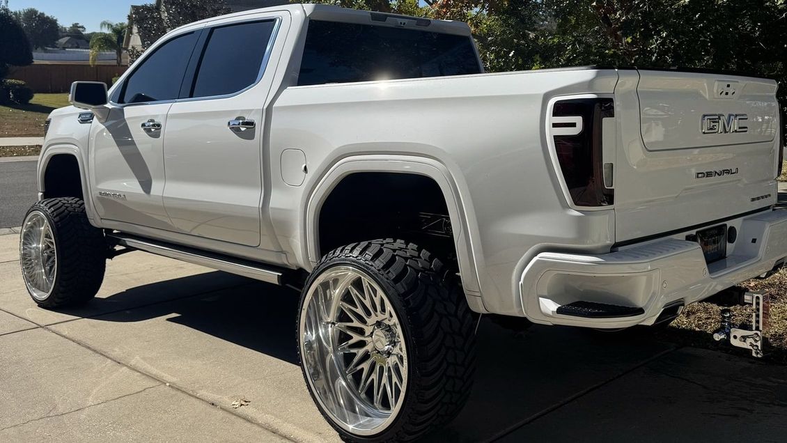 Pristine white clean truck