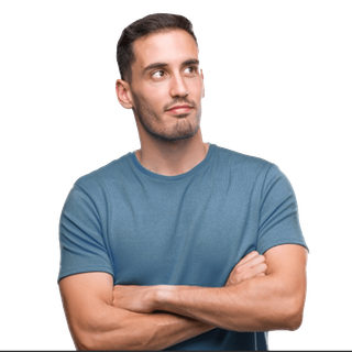 Denver garage door repair brown haired white male Man looking to the sky