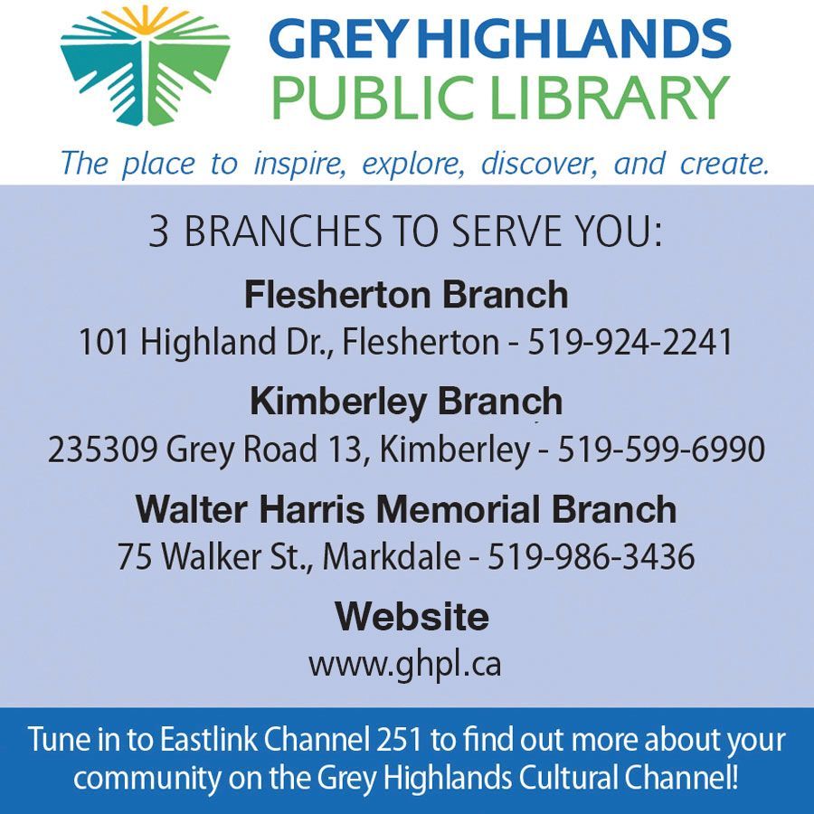 Grey Highlands Public Library ad.
