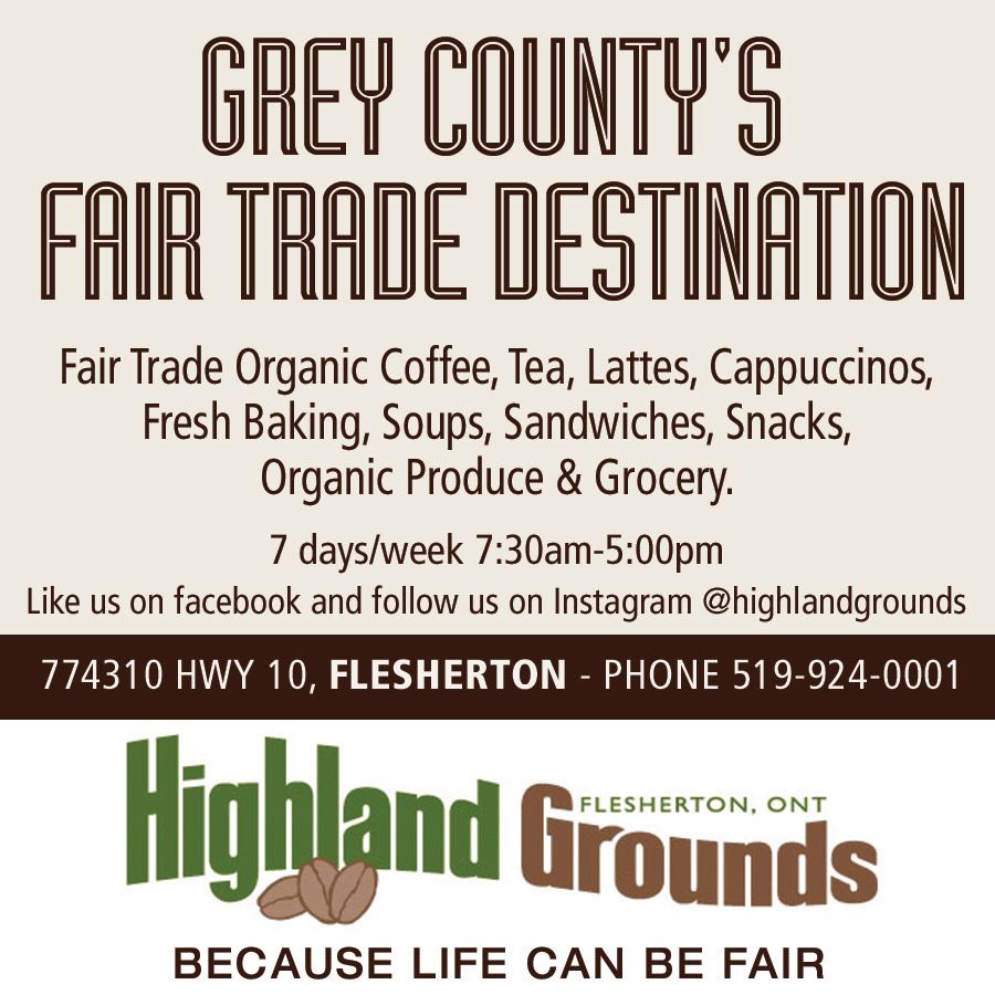 Highland Grounds, Flesherton ad.