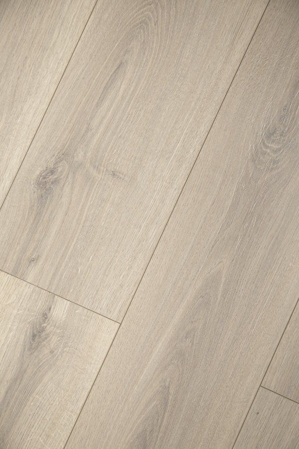A close up of a white wooden floor.