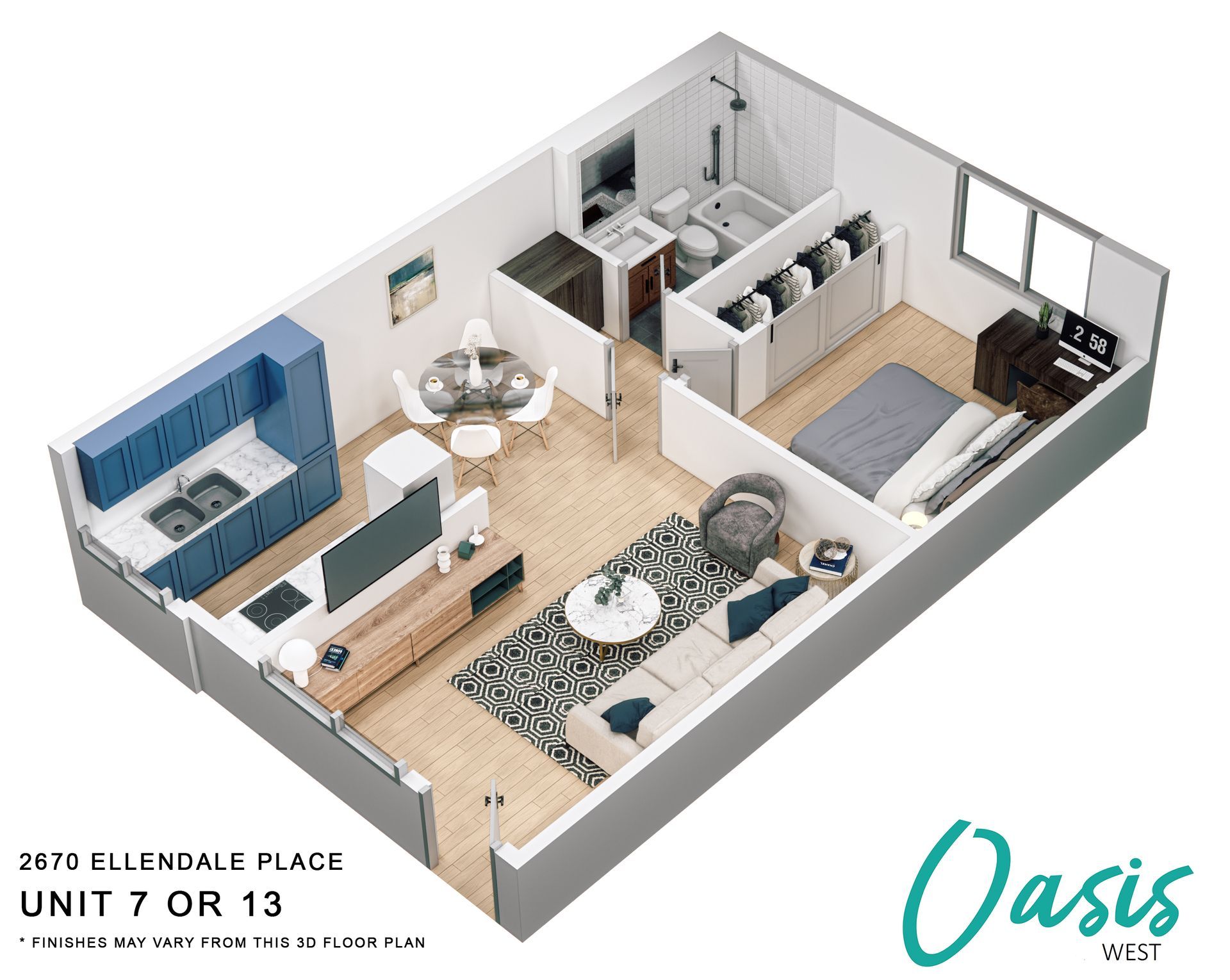 interior view of Oasis West apartments