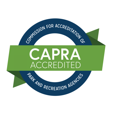 The logo for the commission for accreditation of park and recreation agencies