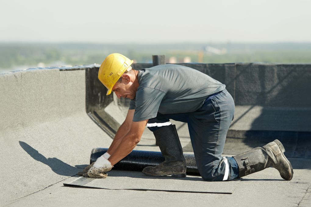 Roofers Kilmarnock installing a flat roof