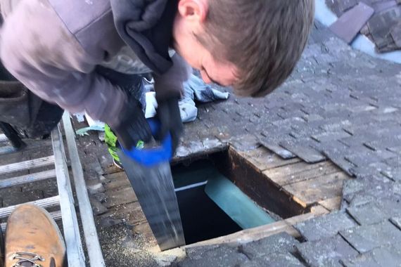 Roofers Kilmarnock sun tunnel installed into a pitched roof