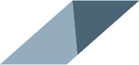 Abstract geometric shapes in light blue and dark blue on a white background