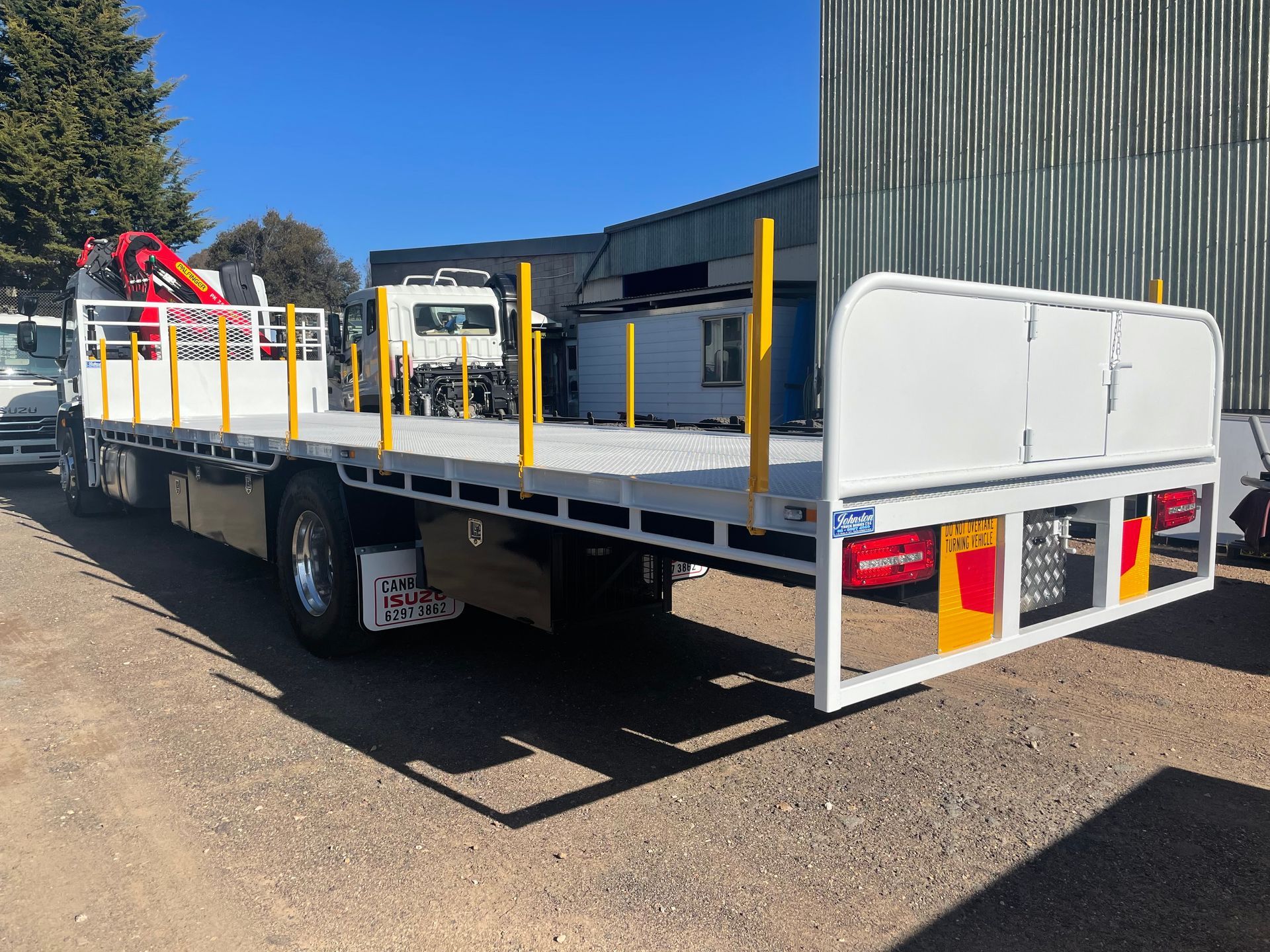 Truck Tray with Yellow Poles — Queanbeyan, NSW — Johnston Truck Bodies Pty Ltd