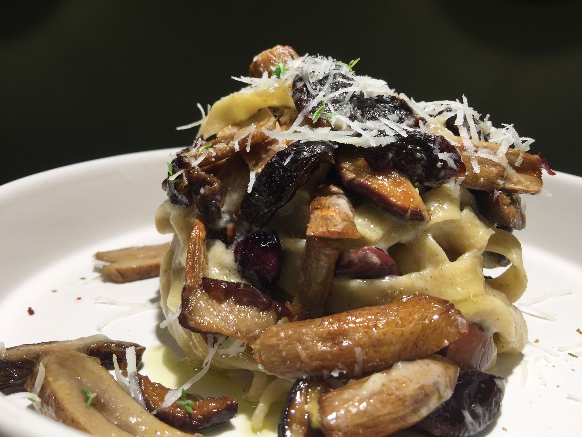 Michi ristorante Treviso©, tagliatelle fatte in casa con chiodini e toma piemontese a latte crudo