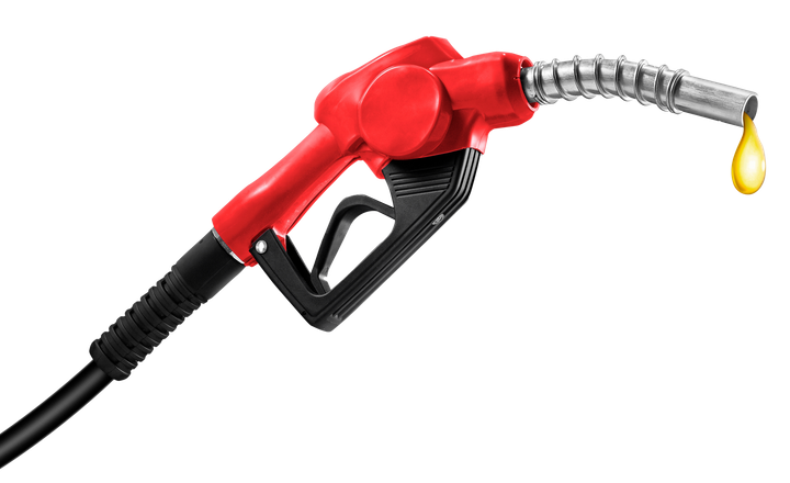 Isolated oil drops from a gas station.