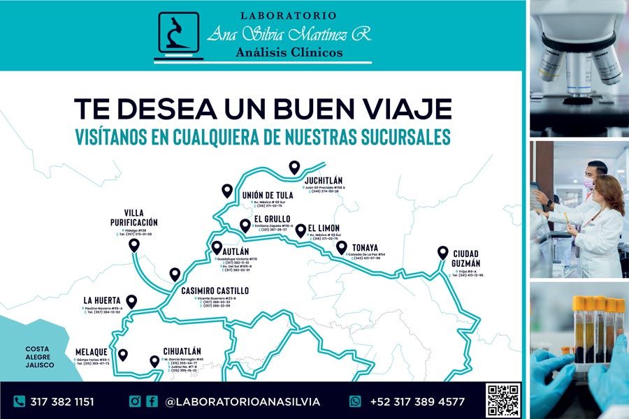 LABORATORIO ANA SILVIA MARTINEZ R - NUESTRAS SUCURSALES