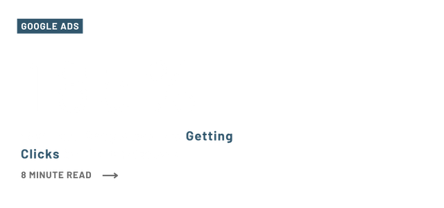 Google Ads category header for an 8-minute read titled 