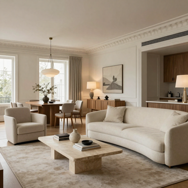 Renovated living and dining space