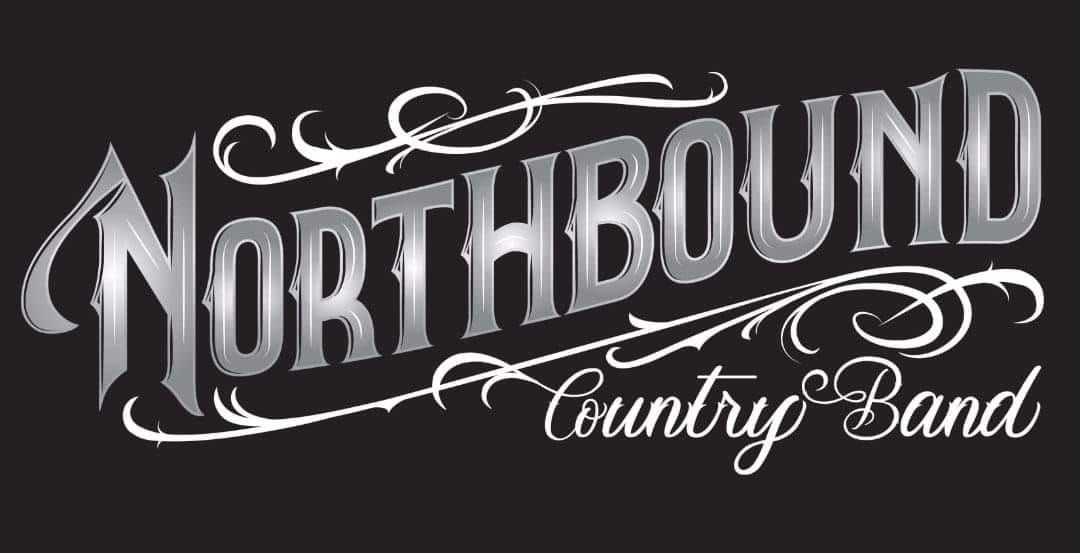Northbound Country Band logo in white script on a black background.