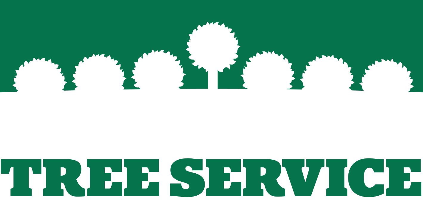 A green and white logo for Hamilton Tree Service
