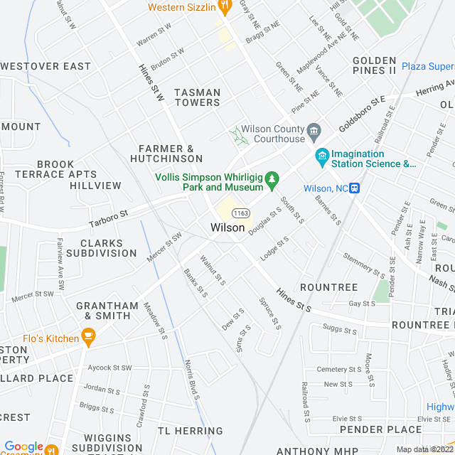 Map of business location