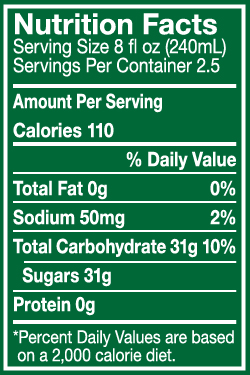 Calculating the numbers on a typical label indicates you’ll consume over 19 teaspoons of sugar in this soft drink.