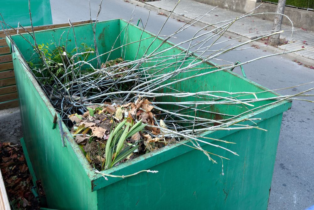 Green Waste Bin Overflowing With Branches — All Suburbs Garden Bags in Palm Cove, QLD